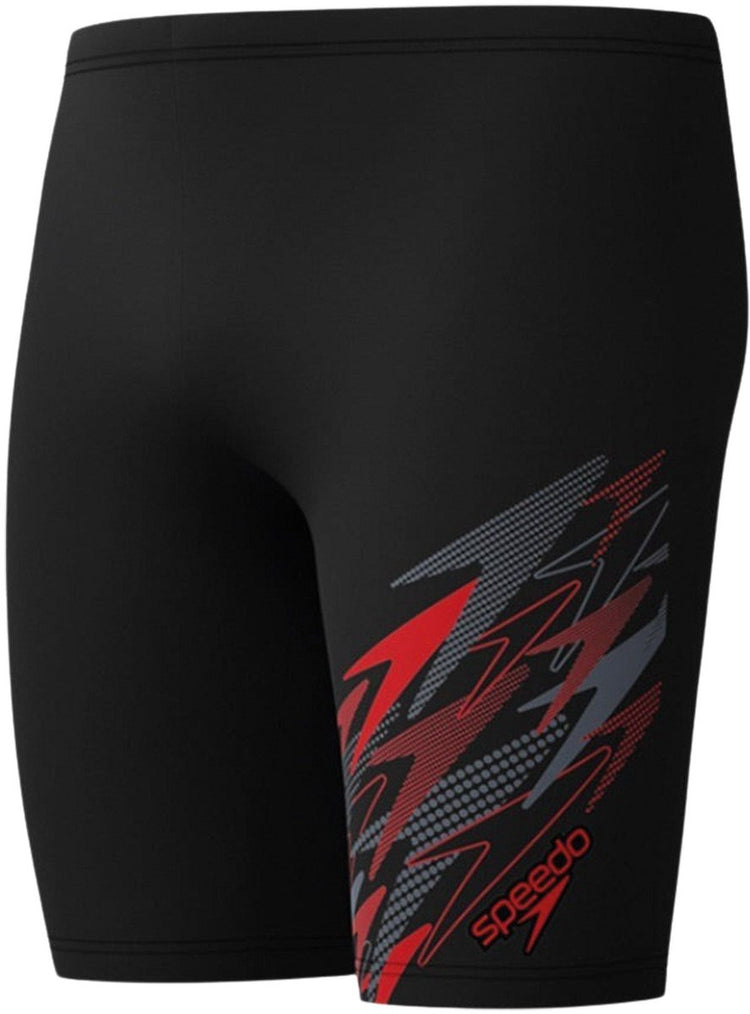 Speedo medley logo jammer maillot de bain sport homme - noir rouge