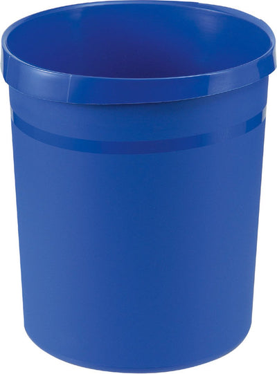 Poubelle à papier Han - grip - 18 litres - bleu - plastique de haute qualité - ha-18190-14