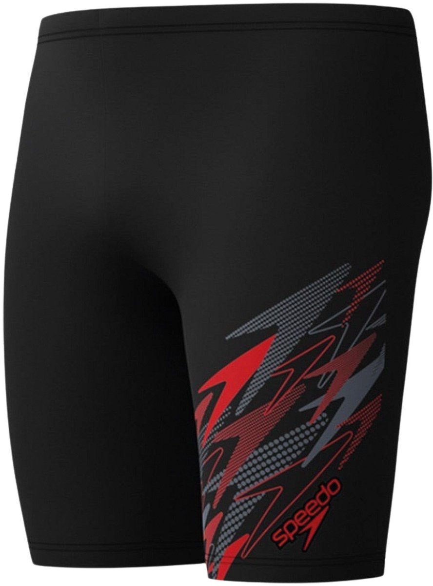 Speedo medley logo jammer maillot de bain sport homme - noir rouge