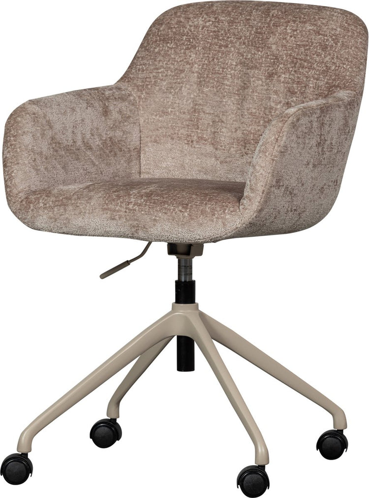 Chaise de bureau Woood morros - polyester - taupe - 88x57x60