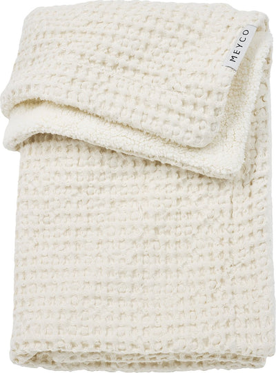 Couverture de berceau en peluche gaufrée Meyco - nature - 75x100cm - 2,0 tog