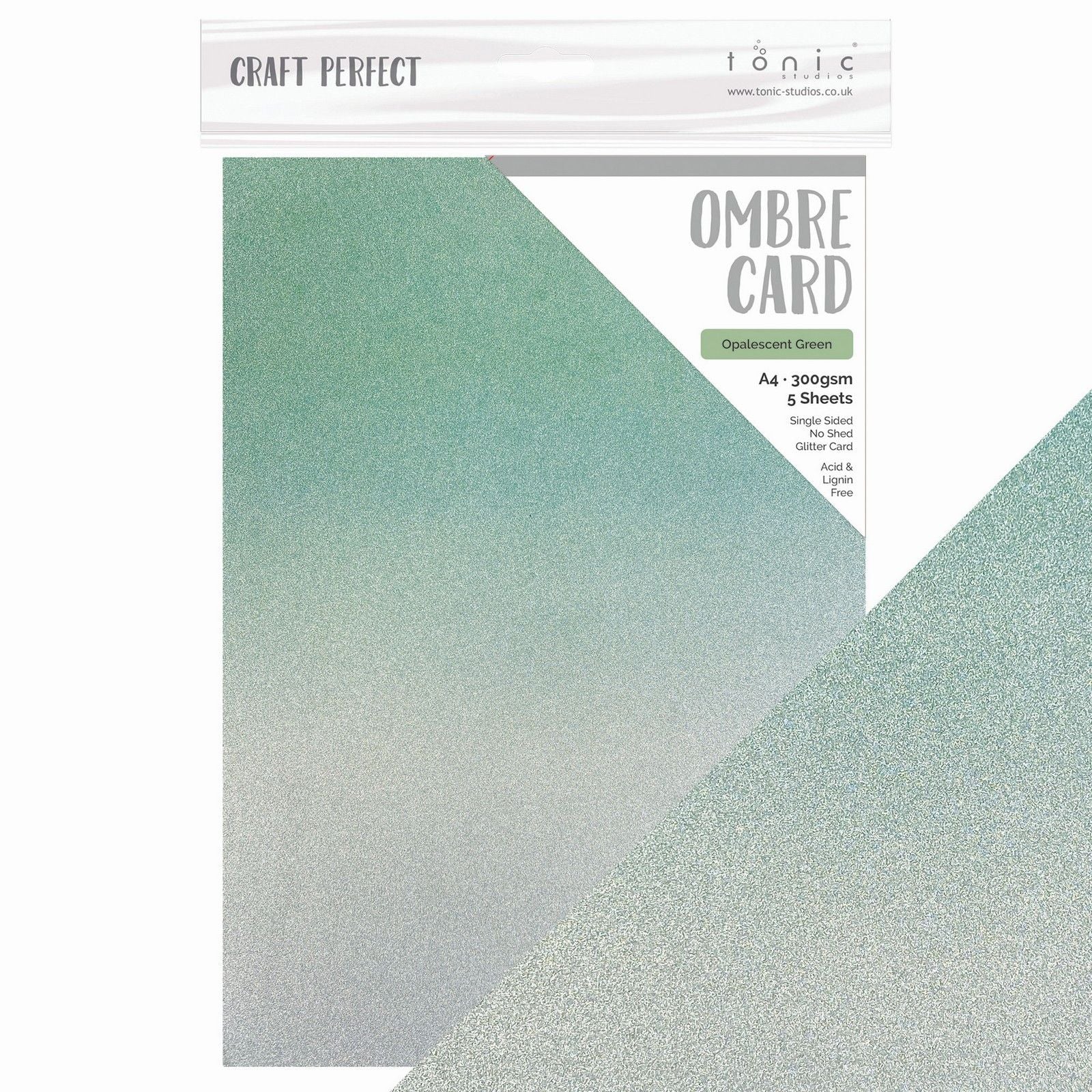 Craft Perfect par Tonic Studios Craft Perfect • Carte ombrée Spring Meadow vert opalescent