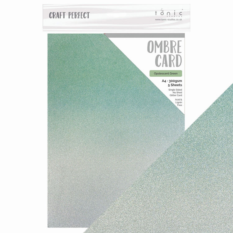 Craft Perfect par Tonic Studios Craft Perfect • Carte ombrée Spring Meadow vert opalescent