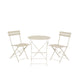 Ensemble bistro Decoris acier blanc cassé ø60xh71cm