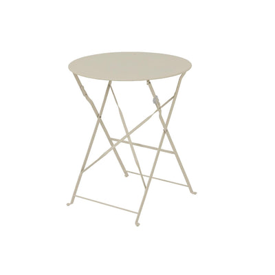 Ensemble bistro Decoris acier blanc cassé ø60xh71cm