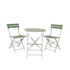 Ensemble bistro Decoris acier vert ø60xh71cm