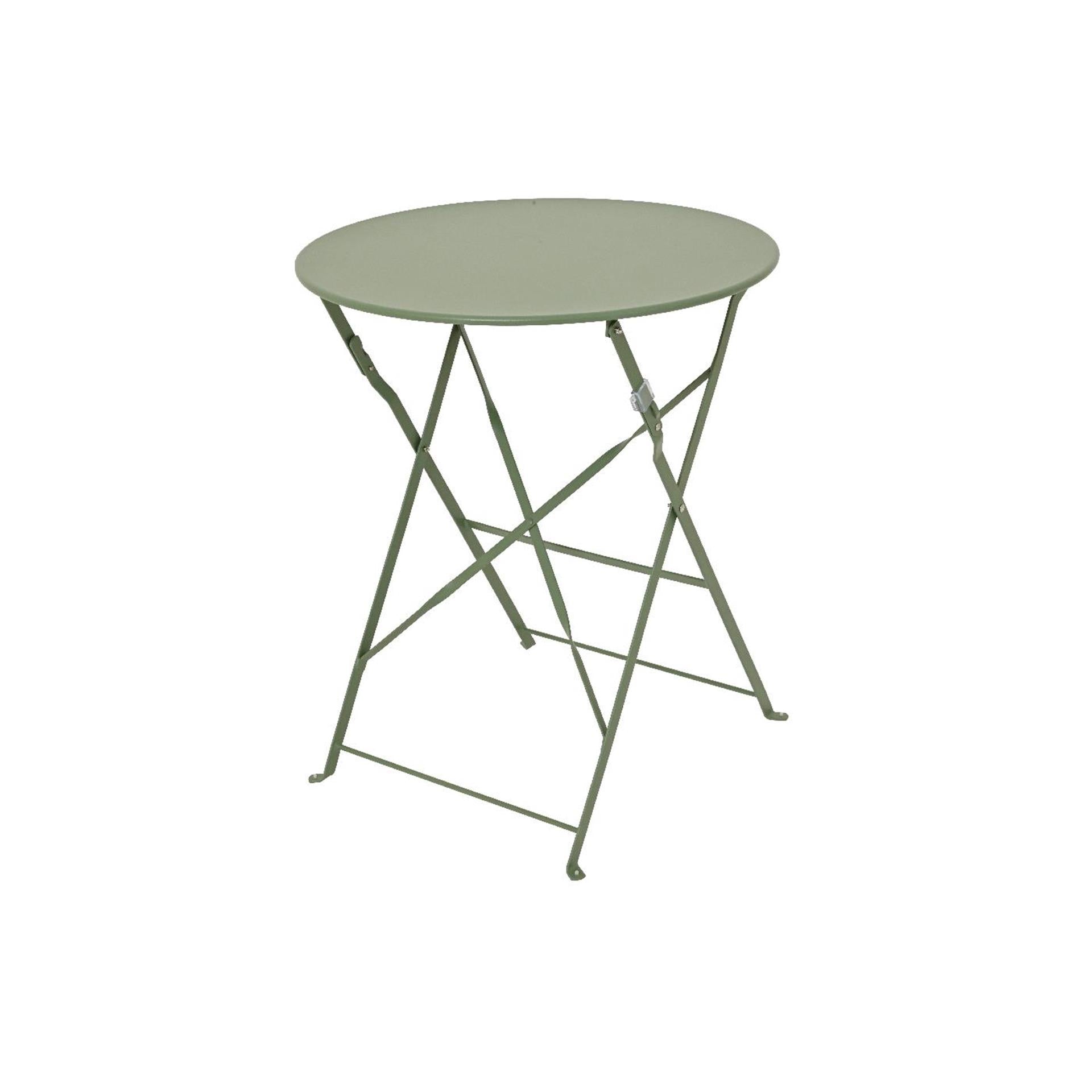 Ensemble bistro Decoris acier vert ø60xh71cm