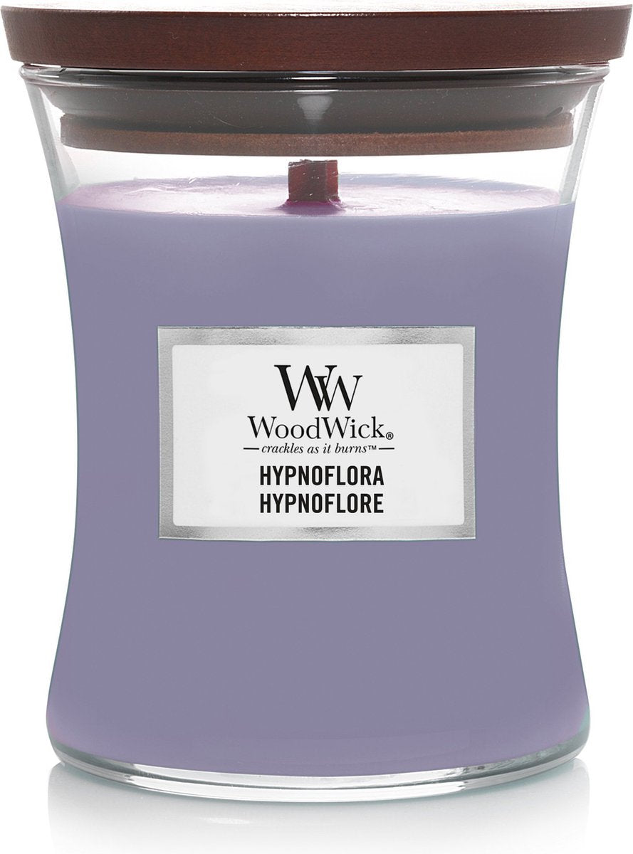 Bougie parfumée moyenne Woodwick Hourglass - Hypnoflora - 60 heures de combustion