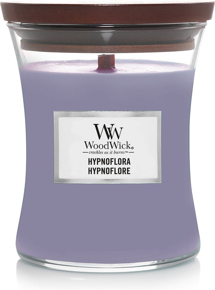 Bougie parfumée moyenne Woodwick Hourglass - Hypnoflora - 60 heures de combustion