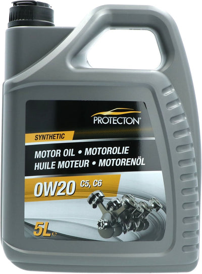Huile moteur synthétique Protecton - mi-saps - économie de carburant - 0w-20 c5 - propriétés anti-usure et anti-corrosion - 5 litres