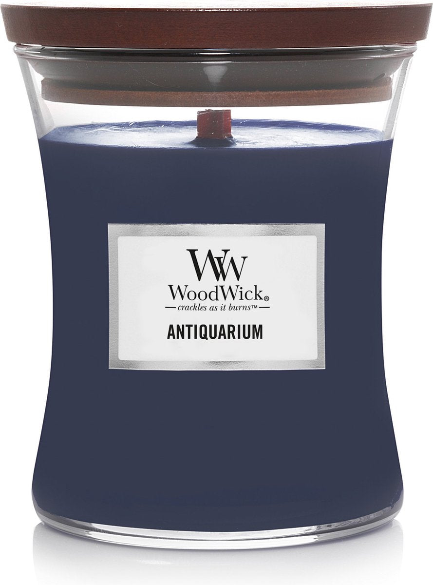 Bougie parfumée Woodwick Hourglass Medium - Antiquarium - 60 heures de combustion