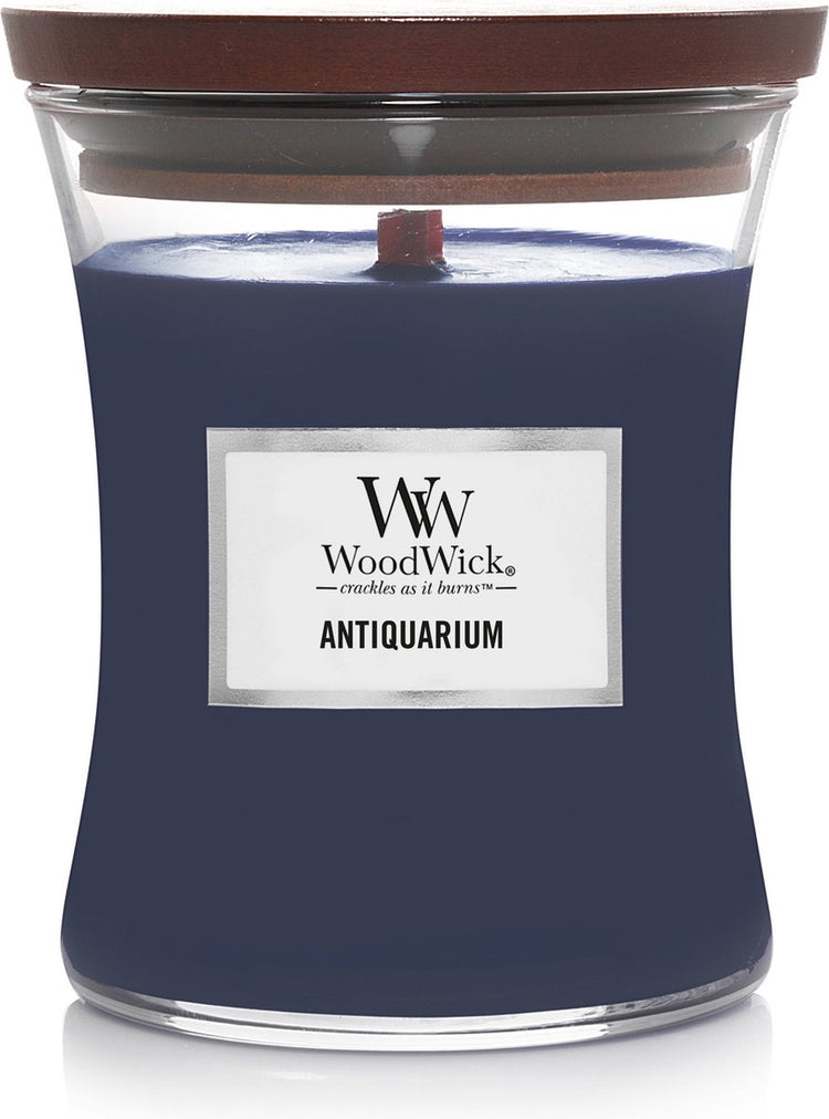 Bougie parfumée Woodwick Hourglass Medium - Antiquarium - 60 heures de combustion
