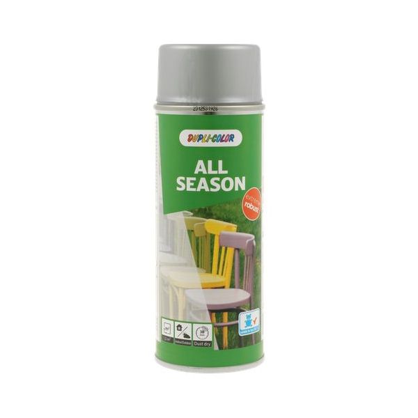 Peinture en aérosol Dupli-color RAL-9006 - 400 ml aluminium toutes saisons, semi-brillant