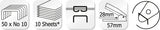 Kangaro Kangaro K-7305808 Nietmachromer Mini-10 Red, Max 10 Vel, No.10 Staples - afbeelding 3