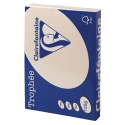 Papier coloré trophée clairfontaine 1242 120g m2 a4 couleur pastel ivoire