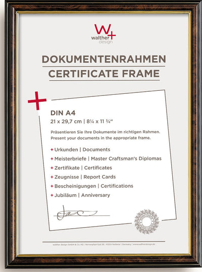 Odeur Walther - cadre photo - format photo 21x30 cm - noix