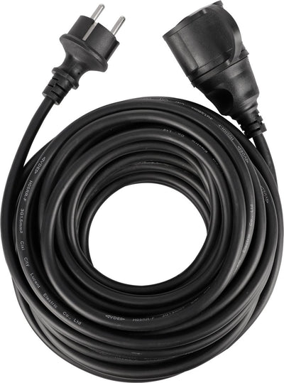 Rallonge Q-link - mise à la terre - ip44 - h05rrf - 3 x 1,5 mmâ² - 12 m - noir
