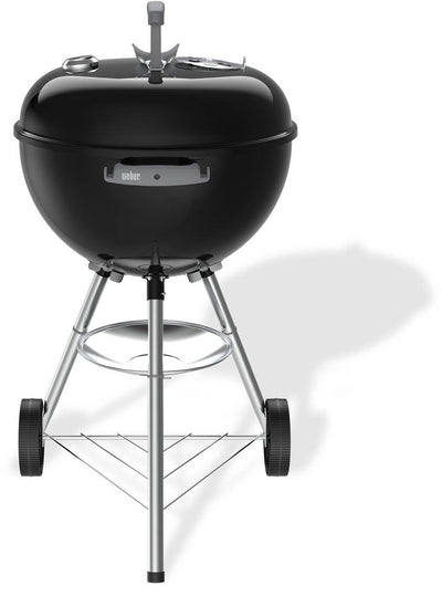 Bouilloire Weber bar-b - grille ø 47 cm - barbecue au charbon de bois - noir - bac à cendres - 2 roues résistantes aux intempéries - thermomètre à couvercle - 2 crochets à outils - résistant aux rayures et à la rouille