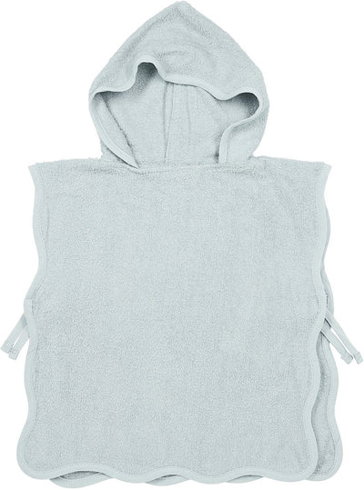 Poncho de bain ondulé bébé Meyco - tissu éponge - gris bleu - 1-3 ans