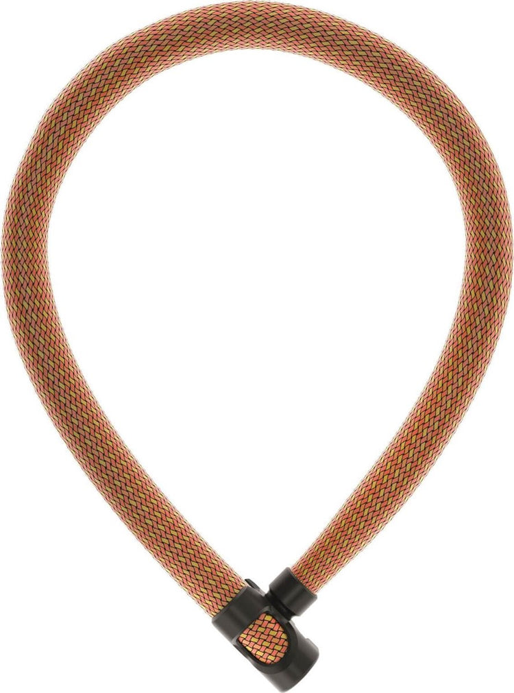 Abus IvyTex 7210 - Orange Cadenas pour chaîne de vélo, 85cm, Serrure à clé