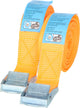Sangles d'arrimage Carpoint 2 x 2,5 mètres – 25 mm de large – lot de 2 – pour sécuriser les charges en toute sécurité – convient aux remorques de voiture