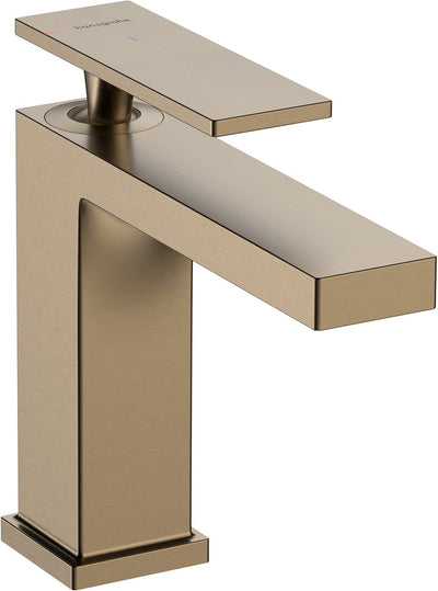 Hansgrohe tecturis e - robinet de lavabo - commande à levier unique - démarrage à froid, économie d'énergie - sans vidage - taille 110 mm - bronze brossé