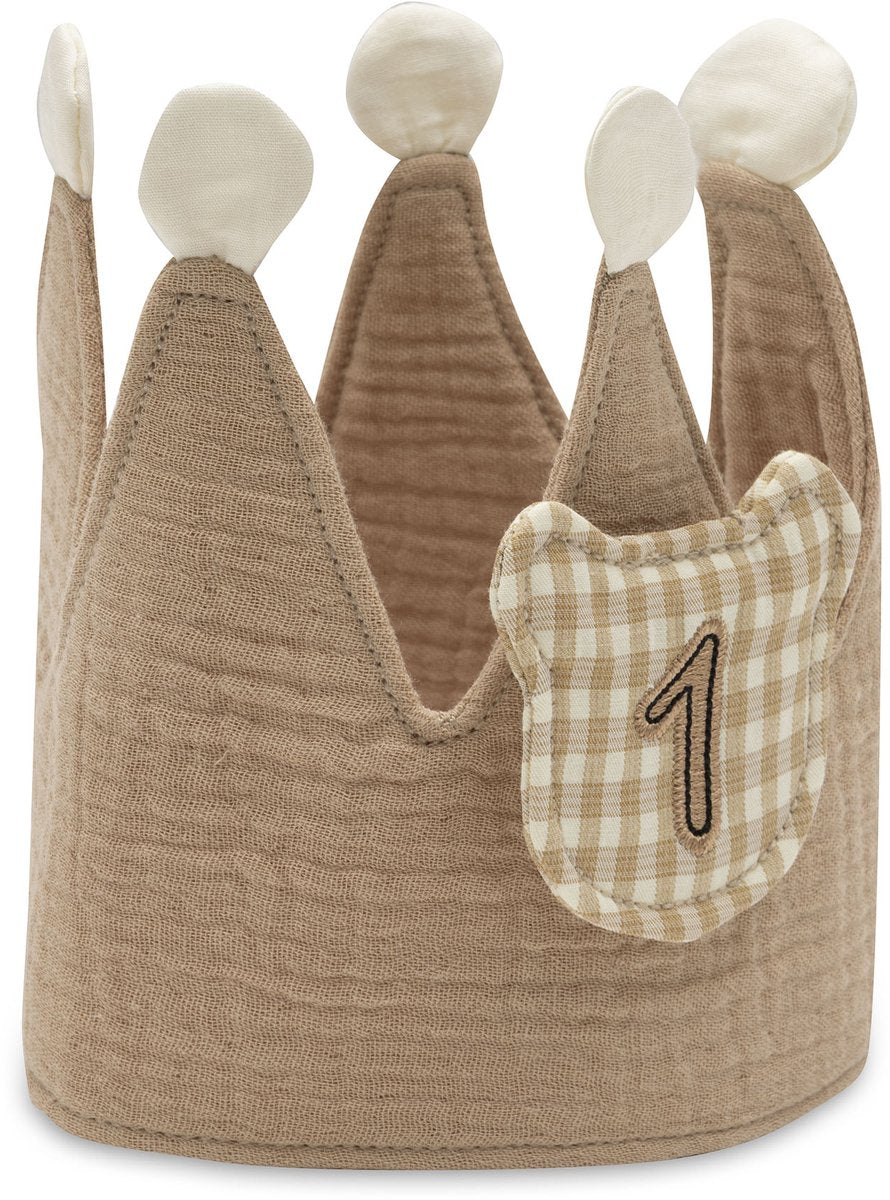 Couronne d'anniversaire Jollein - avec chiffres - en tissu - ours en peluche