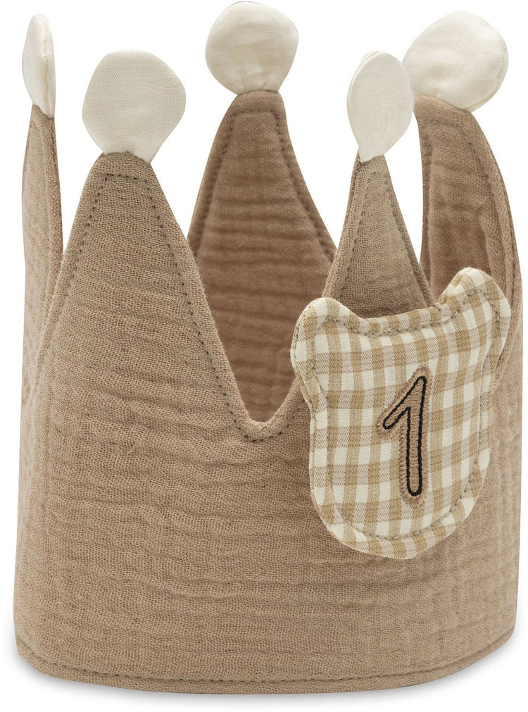 Couronne d'anniversaire Jollein - avec chiffres - en tissu - ours en peluche