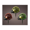 Lumineo lampe solaire enfichable coccinelle plastique 6x8x14cm 3 assortis