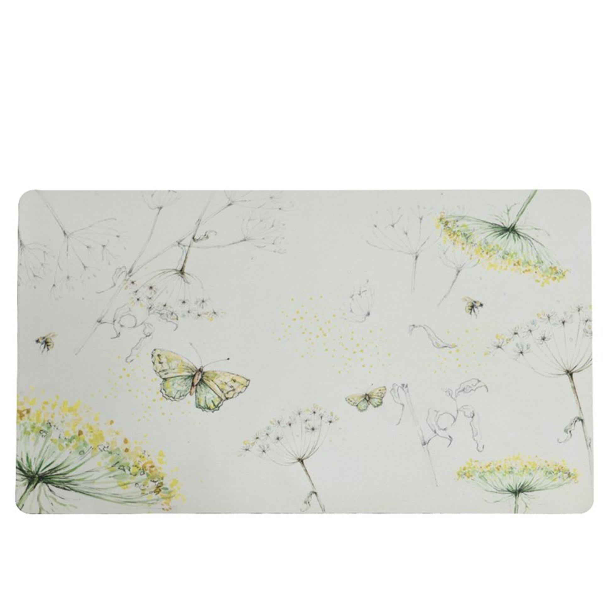 Decoris paillasson caoutchouc papillon 45x75cm