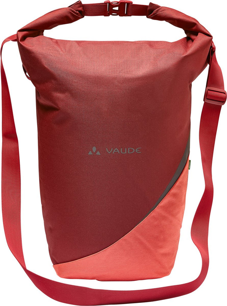 Sac à bandoulière pour vélo Vaude avec compartiment pour ordinateur portable Road Master Urban Double Bike Bag Dark Cherry Rouge foncé
