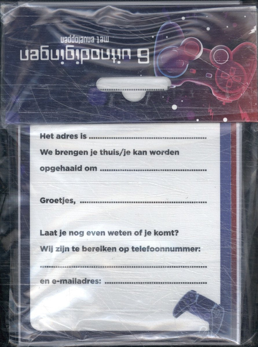 Cartes d'invitation Interstat - jeu activé - 6 pcs.