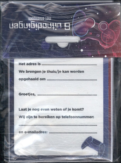 Cartes d'invitation Interstat - jeu activé - 6 pcs.