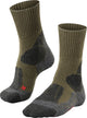 Falke tk1 chaussettes de marche en laine épaisse anti-ampoules en matériau fonctionnel hommes vert - taille 42-43