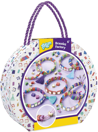 Totum artisanat valise fabrication de bracelets usine de bracelets - paquet de bijoux avec des perles spéciales - jouets créatifs pour les filles à partir de 6 ans conseil cadeau