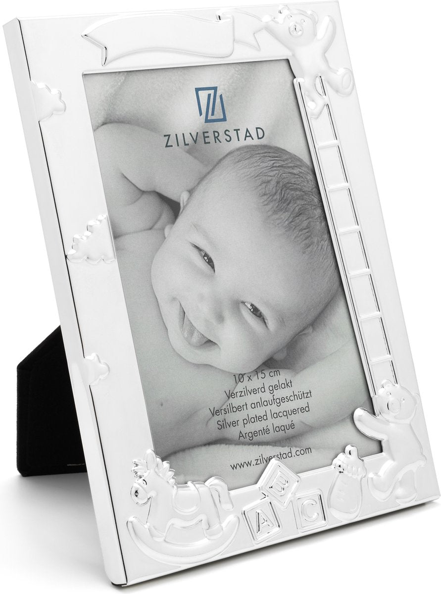 Zilverstad - cadre photo bébé ABC 10x15cm argenté