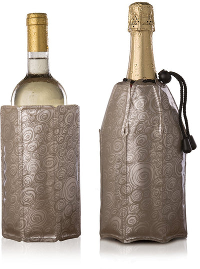 Vacuvin vacu vin manchon refroidisseur actif | refroidisseur à vin | refroidisseur de champagne | platine | lot de 2