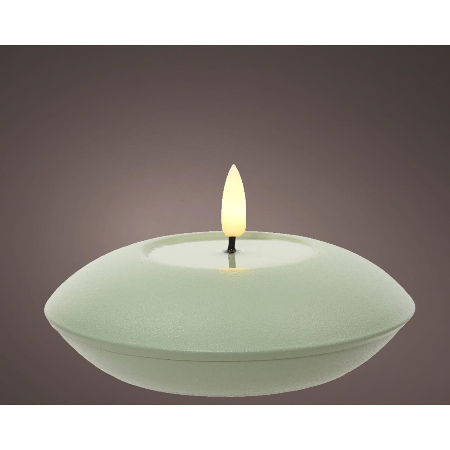 Decoris LED bougie d'extérieur en fer h6,5cm vert