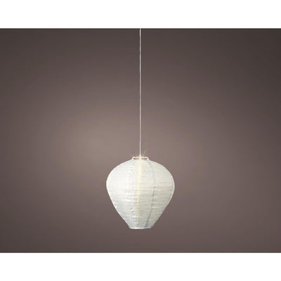 Lanterne solaire Lumineo nylon ø30xh28cm blanc