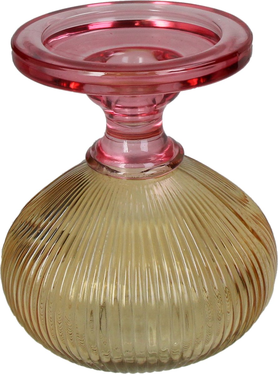 Bougeoir collection Hd verre multi 13,5x13,5x15cm