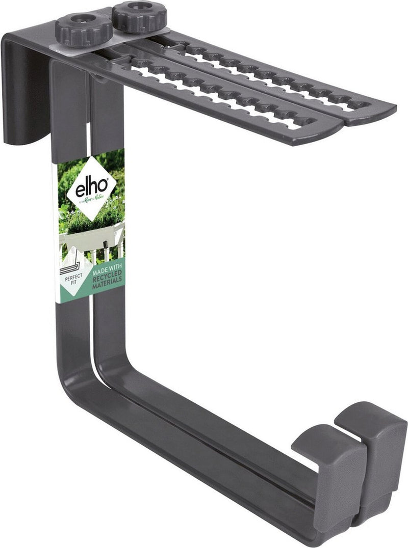Elho green basics crochets métal 16 - accessoires pour balcon extérieur - ø 18,0 x h 16,5 cm - anthracite