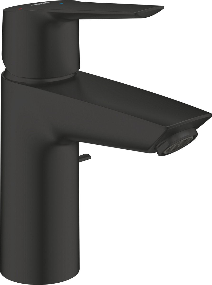 Mitigeur monocommande Grohe quickfix start avec garniture de vidage - taille S - économie d'énergie et d'eau - noir mat