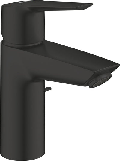 Mitigeur monocommande Grohe quickfix start avec garniture de vidage - taille S - économie d'énergie et d'eau - noir mat