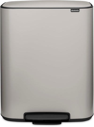 Poubelle Brabantia bo - 60 litres - 1 compartiment - gris soft