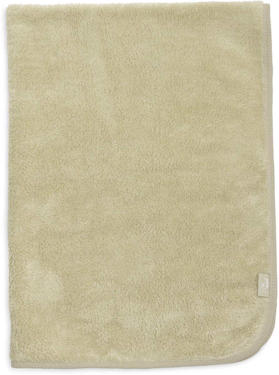 Jollein couverture bébé berceau 100x150cm jersey sherpa basique doux matcha