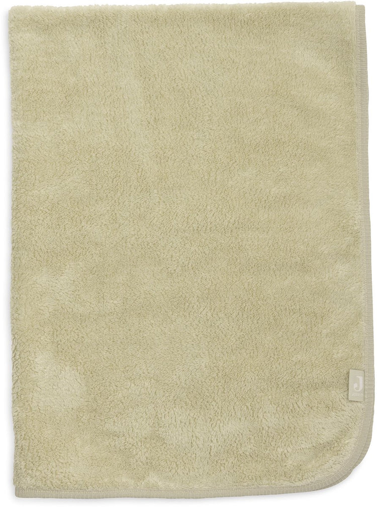 Jollein couverture bébé berceau 100x150cm jersey sherpa basique doux matcha