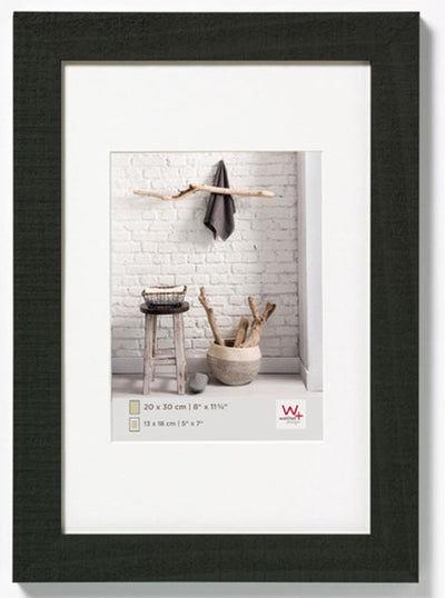 Walther home - cadre en bois - format photo 30x40 cm - noir