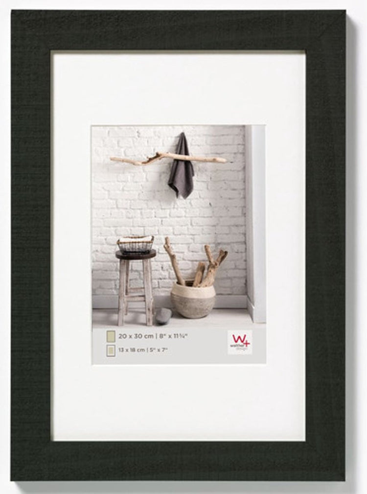 Walther home - cadre en bois - format photo 30x40 cm - noir