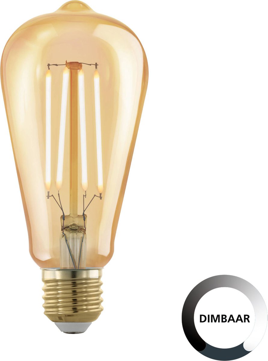 Lampe LED Eglo E27 OVAL 320 LM AMBER DIMMable 1700K