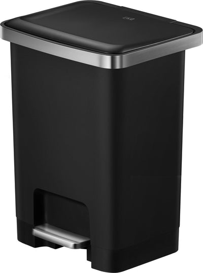Eko - poubelle à pédale hana 2 25 litres - plastique - noir - poubelle